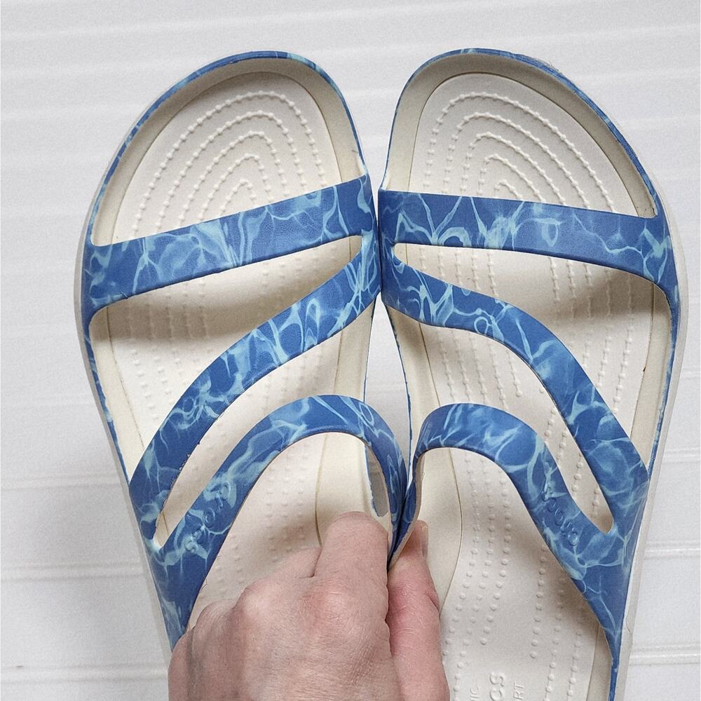 Crocs Women's Swiftwater Sandals Size 10 Blue & White - Picture 7 of 10